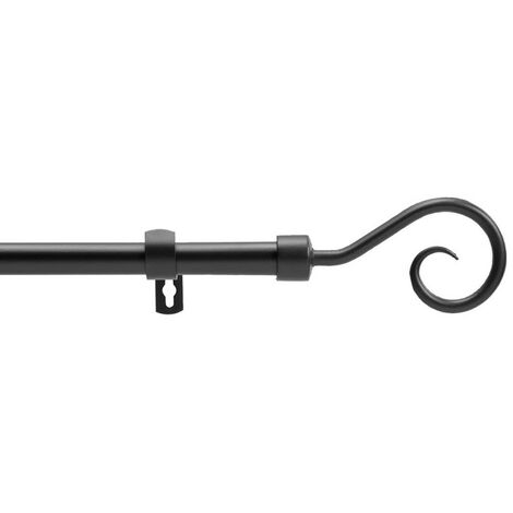 Kit tringle extensible 120 à 210 cm peint Arabesque noir (1/4)