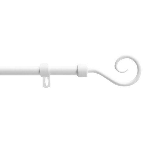 Kit tringle extensible 120 à 210 cm peint Arabesque blanc (1/4)