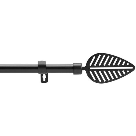 Kit tringle extensible 120 à 210 cm peint Stylea noir (1/4)