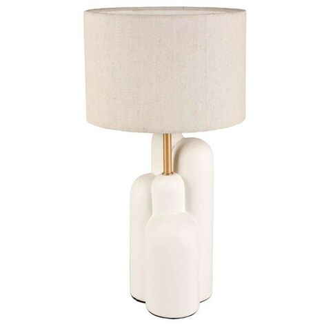 Lampe céramique Dune blanc doré (1/5)