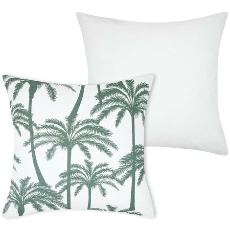 Housse de coussin 40x40 cm Adano vert coton