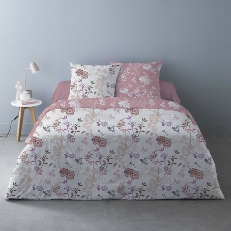 Housse de couette 240x220 Hana rose + 2 taies
