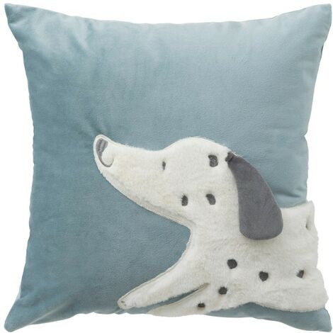 Coussin carré Dalmatien bleu (1/3)