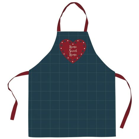 Tablier avec sangle ajustable 80x85 cm Home Sweet Home coton (1/3)