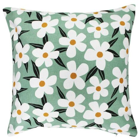 Housse de coussin 40x40 cm Darcy sauge coton