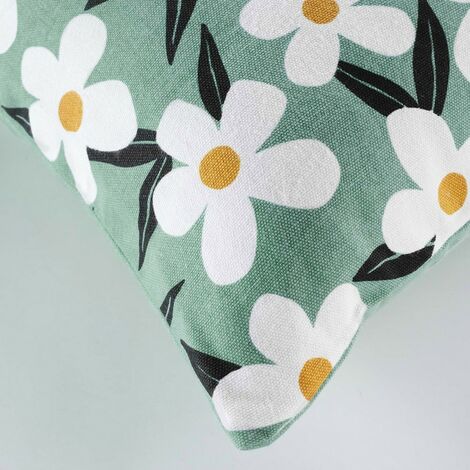 Housse de coussin 40x40 cm Darcy sauge coton