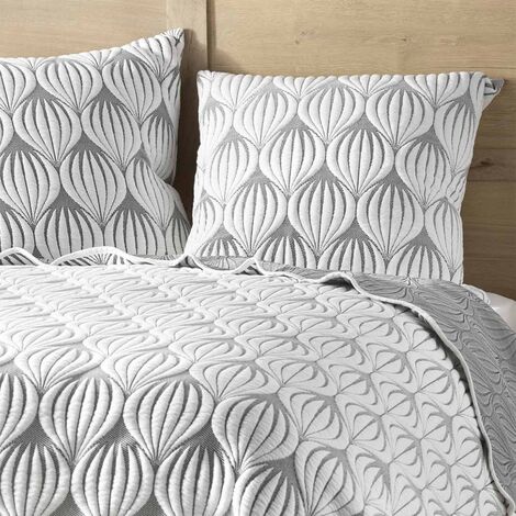 Couvre-lit 220x240cm Bohème Pour 2 Personnes - Microfibre Brossée Réversible Super Doux
