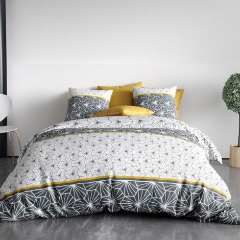 Housse De Couette 240x220 Cm + 2 Taies D'oreiller - Coton 57 Fils - Parure De Lit Simple Et Douce - 3