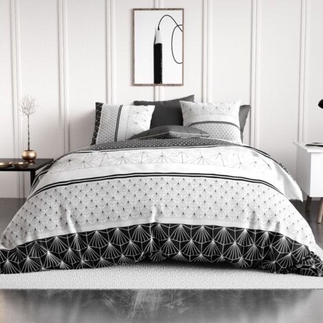 Housse de couette 260x240 Casta + 2 taies coton 57 fils