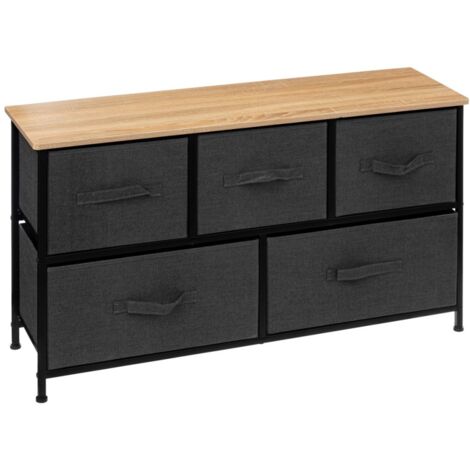 Commode basse 5 tiroirs TISSA (1/4)