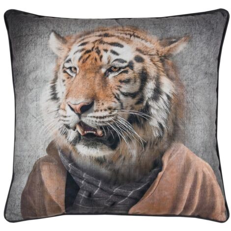 Coussin 45x45 cm BRADFORD Tigre (1/4)