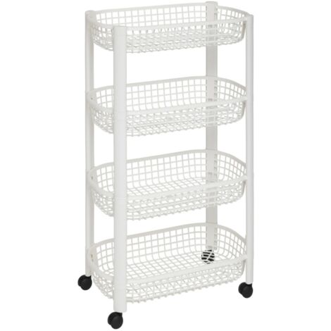 Resserre avec paniers 4 niveaux blanc (1/3)