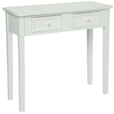 Console 2 tiroirs blanche Charme (1/3)