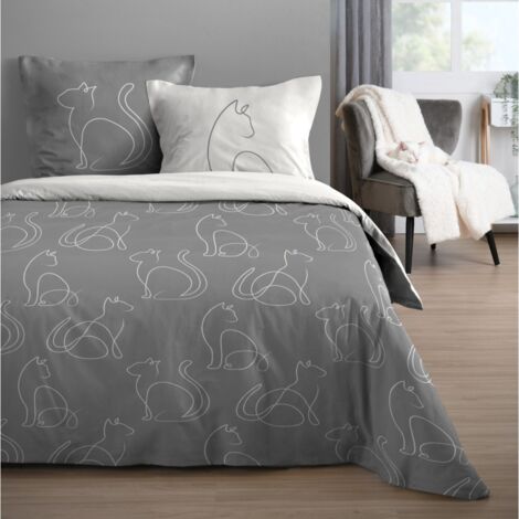 Housse de couette 240x220 BERLIOZ + 2 taies coton 57 fils (1/3)