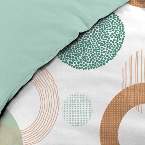 Drap Plat Vert Uni Avec 2 Taies D'Oreiller - Coton Doux - Taille 90x200 Cm - Housse De Couette Confortable - 10