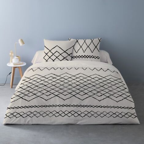 Housse de couette 240x220 MEHDI + 2 taies 100% coton (1/3)