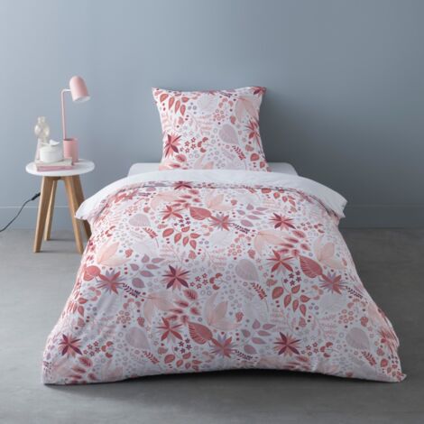 Parure De Lit Sincère 140x200 Cm – Housse De Couette + 1 Taie, 100% Coton, Multicolore