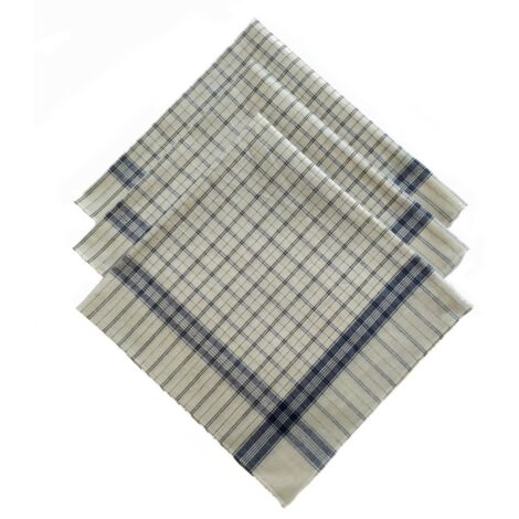 Mouchoir Coton Mouchoirs Coton Emlstyle - Lot 12 Pièces - 40x40cm - Motif Carreaux - Qualité Supérieure Mouchoirs Coton Homme - 7