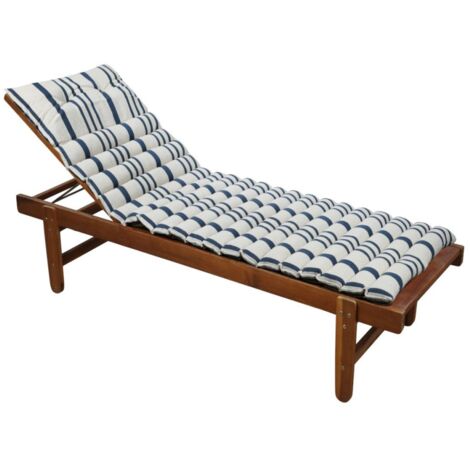 Coussin de bain de soleil 60x180 cm rayures bleu (1/3)
