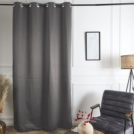 Rideau isolant polaire 135x240 cm gris foncé (1/4)