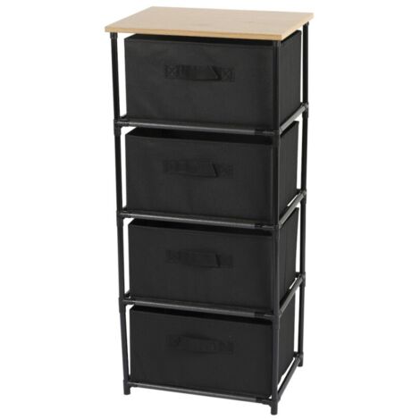 Etagère avec 4 tiroirs intissés (1/3)