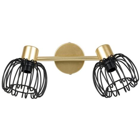 Set De 2 Abat-jour Navaris – Noir, Intérieur Doré, Pour Ampoule E27 – Neuf