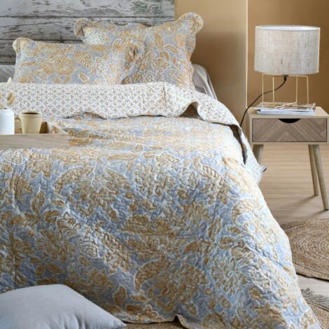 Couvre-lit et taies d'oreiller (240 x 260 cm) Marie Gris clair - Linge