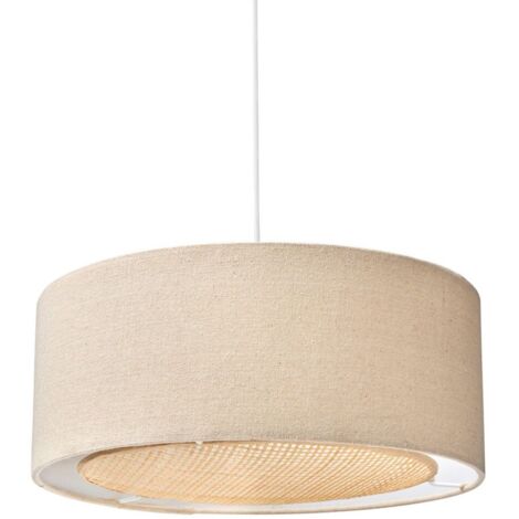 Suspension lin et bambou diamètre 35cm (1/5)