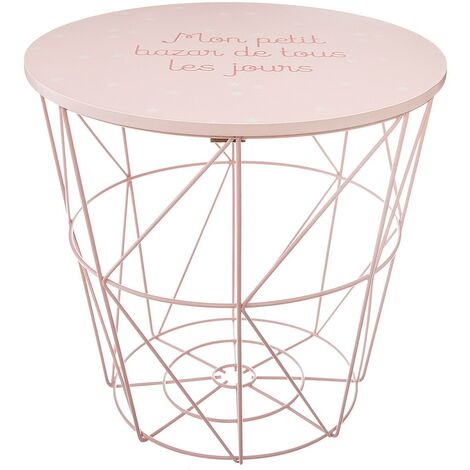 Table De Rangement Kumi Rose Pour Enfant Petit Bazar Rose