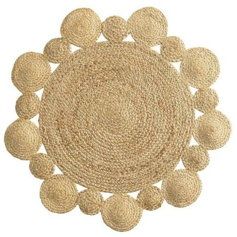 Tapis rond jute ajouré 90cm Cordou (1/5)