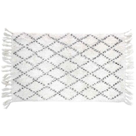 Tapis de bain 50x80cm Latika blanc 100%coton (1/2)
