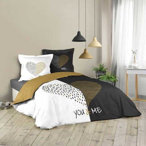 Housse de couette 220x240 + 2 taies Miu coton