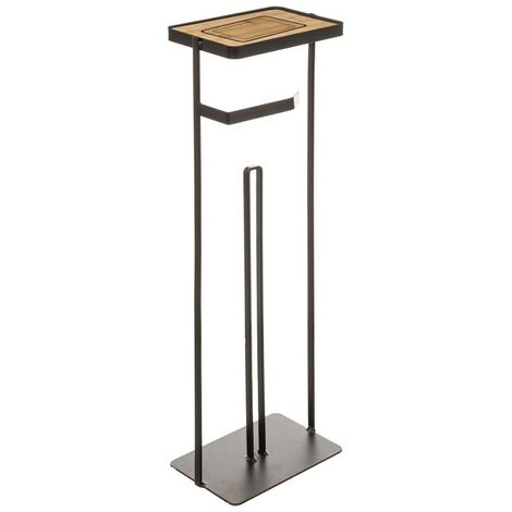 Dérouleur WC avec réserve et support téléphone Modern charbon (1/3)
