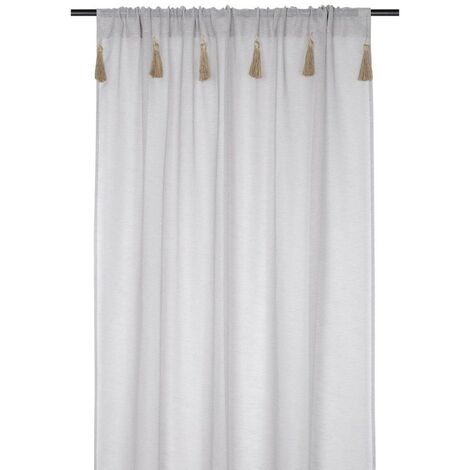 Voilage passe tringle 140x260 cm Ibiza naturel (1/3)