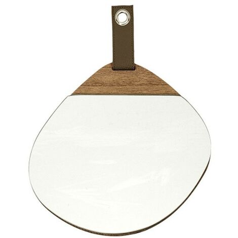 Miroir galet bois 25x25 cm (1/4)