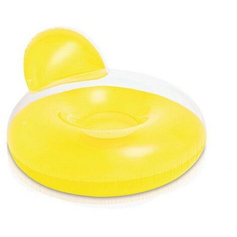 Intex 58889EU Fauteuil Piscine Gonflable Glossy – Orange/Blanc, 2 Chambres, Relax Au Bord De L'Eau