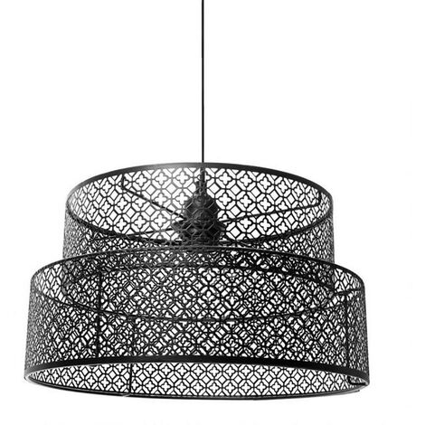 Suspension métal ajouré gigogne Aurore noir (1/5)