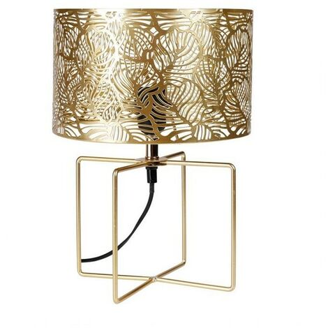 Lampe métal ajouré Calathéa doré
