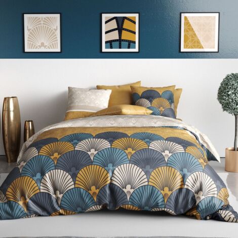 Housse de couette 240x220 Maka + 2 taies coton 57 fils