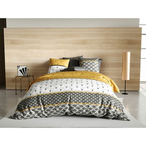 Housse de couette 240x220 Leo + 2 taies 100% coton 57 fils (1/3)