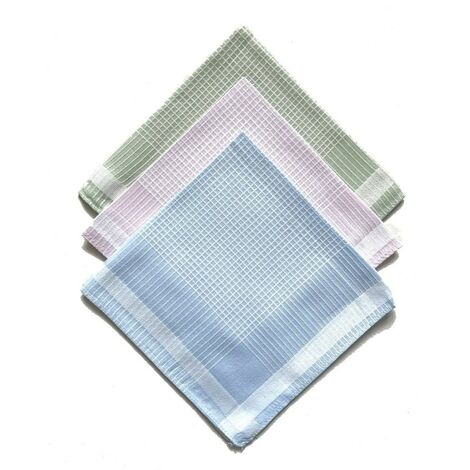 Lot de 2 MOUCHOIRS Lavables en tissu 26 cm x 26 cm Coton