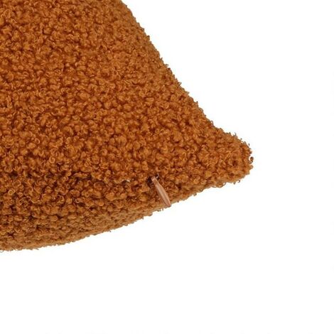 Housse de coussin 40x40 cm bouclette Bonheur