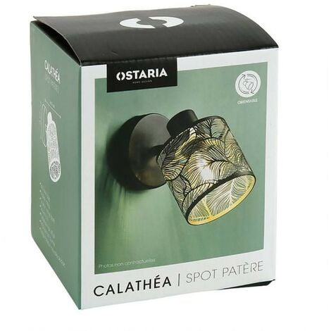 Applique spot orientable Calathéa noir