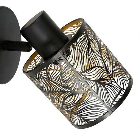 Applique spot orientable Calathéa noir