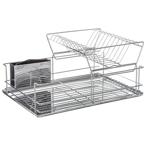 Égouttoir à vaisselle 2 niveaux inox (1/3)