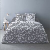 Housse de couette 240x220 Yuka gris + 2 taies