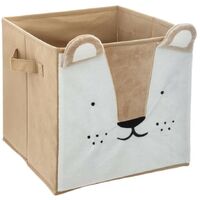Bac de rangement pliable lion velours