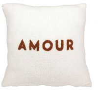 Housse de coussin 40x40 cm bouclette Amour