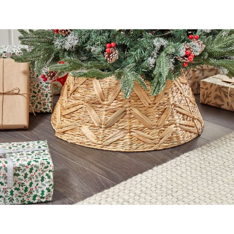 Déco De Noël Tapis Pour Pied De Sapin En Jute Imprimée D 90 Cm