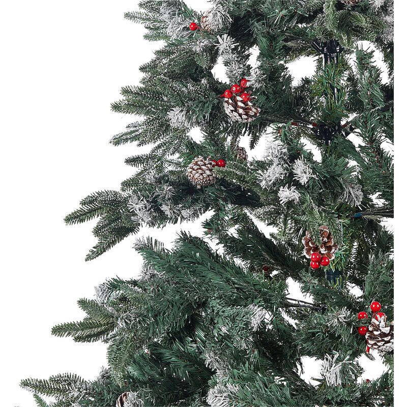 Sapin de Noël Artificiel avec Effet Givre sur Branches 210 cm Vert Denali